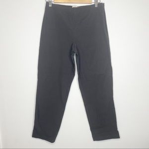 Eileen Fisher size Small Organic Cotton and Spandex Ankle Pants Black